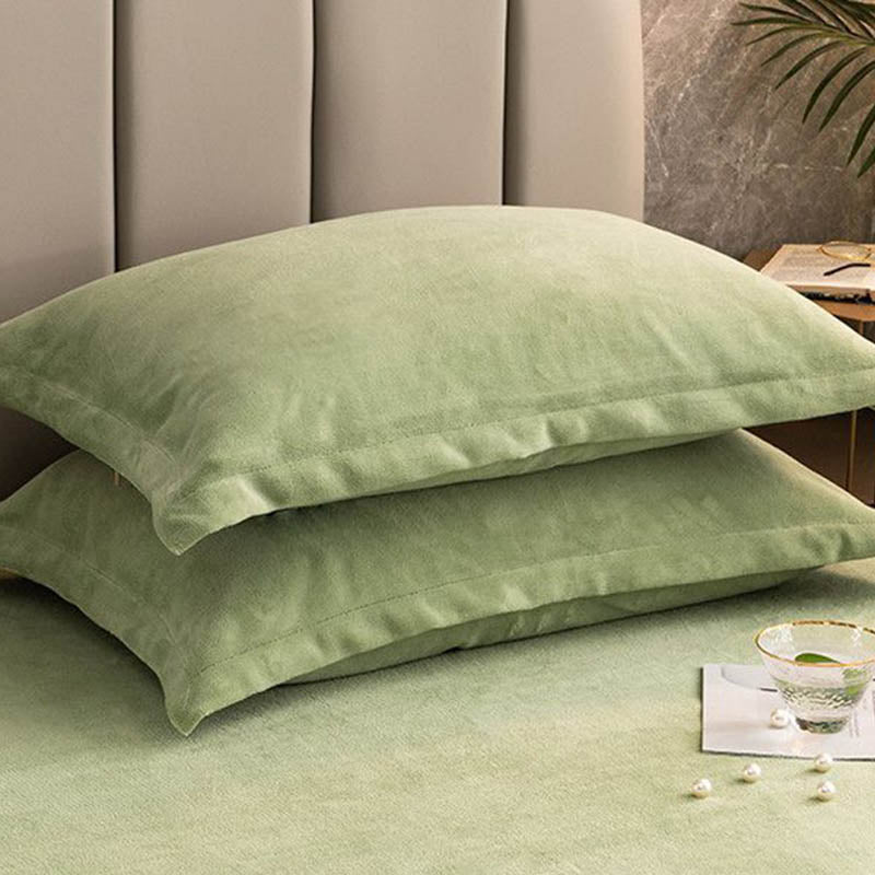 Solid Color Velvety Decorative Pillowcases