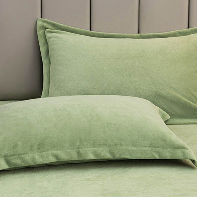Solid Color Velvety Decorative Pillowcases