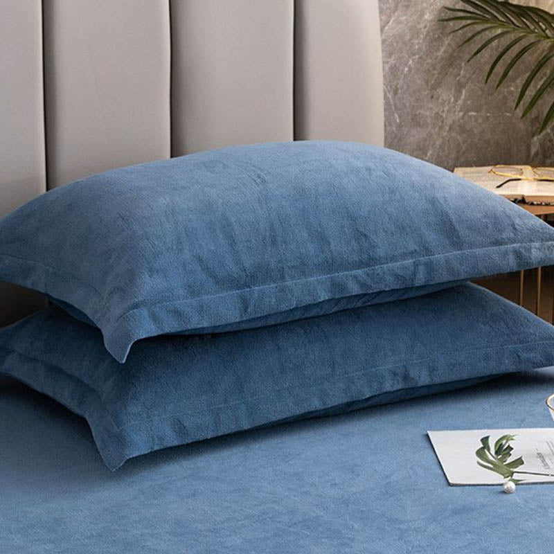 Solid Color Velvety Decorative Pillowcases