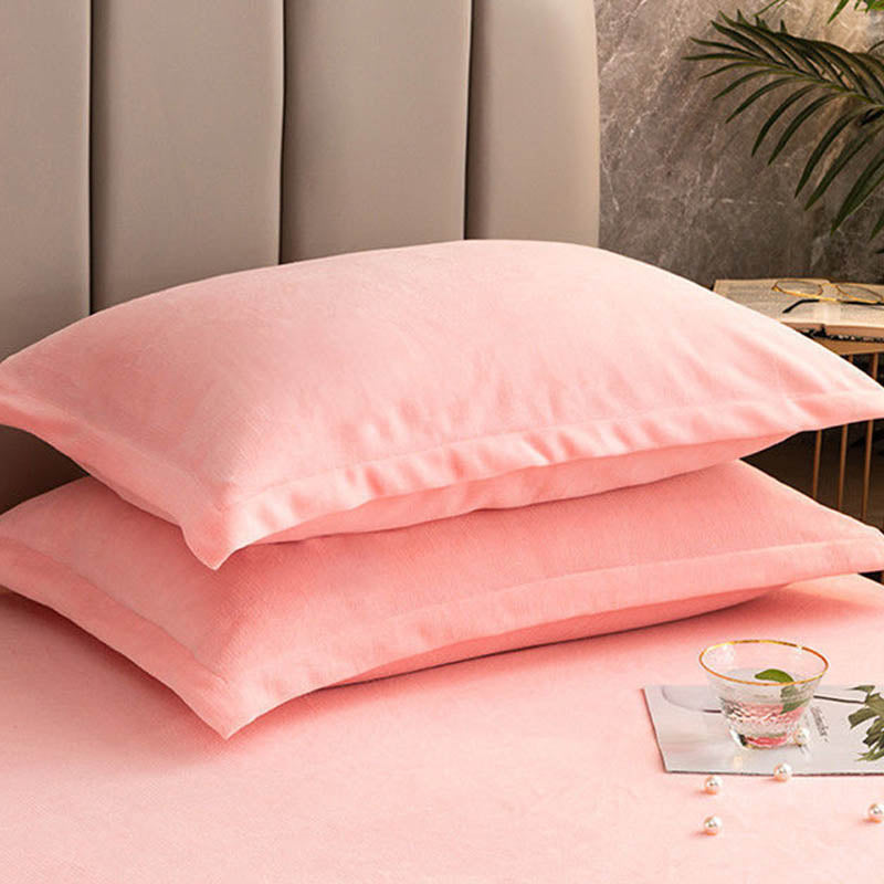 Solid Color Velvety Decorative Pillowcases