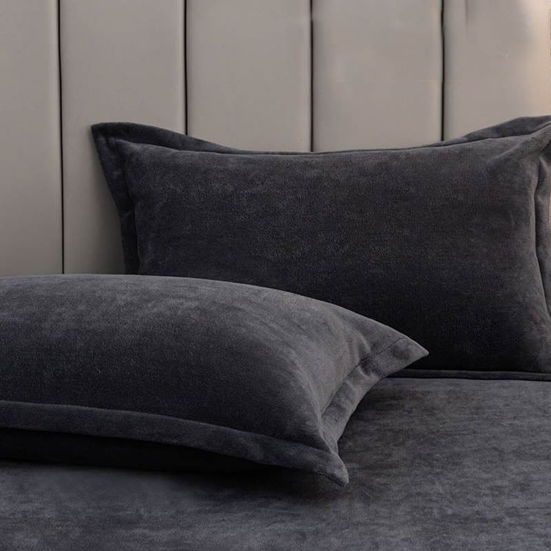 Solid Color Velvety Decorative Pillowcases