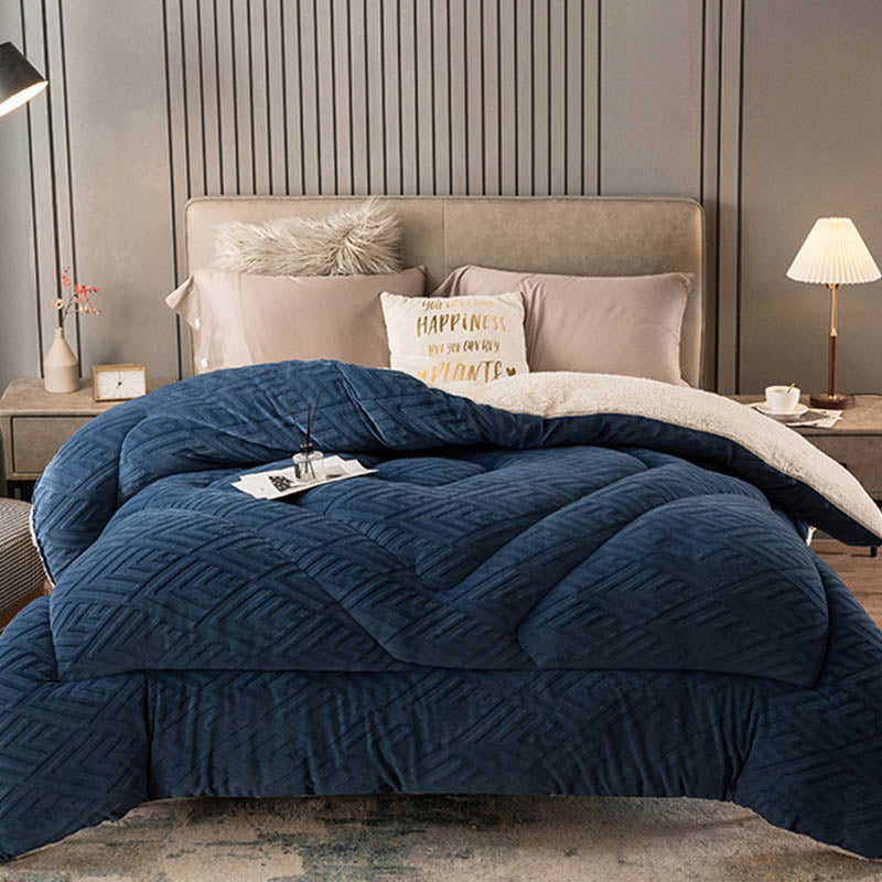 Thick Sherpa Winter Blanket with Quilt Core - image 25