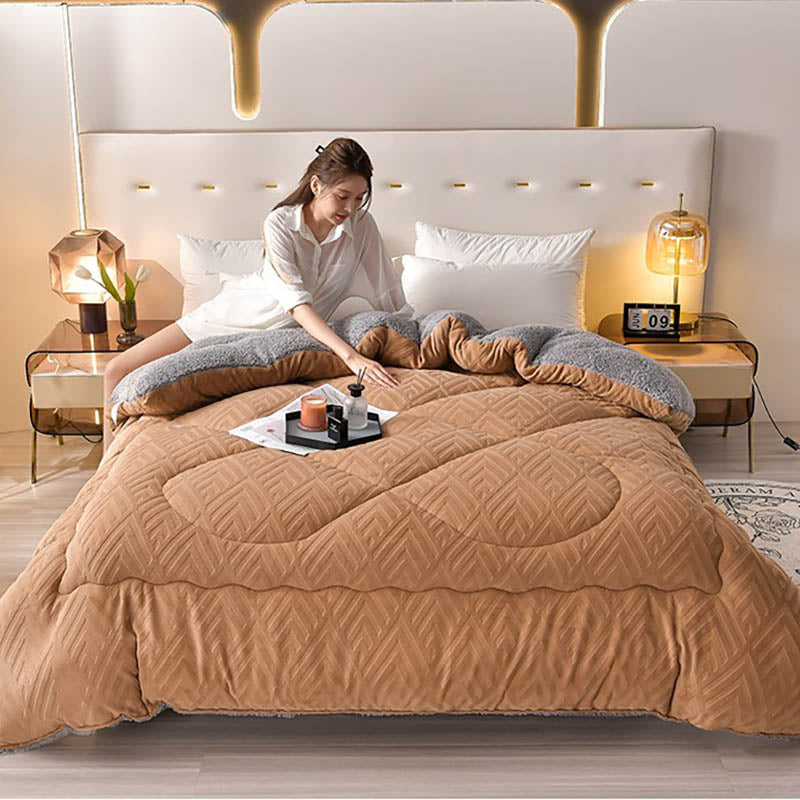 Thick Sherpa Winter Blanket with Quilt Core - image 33