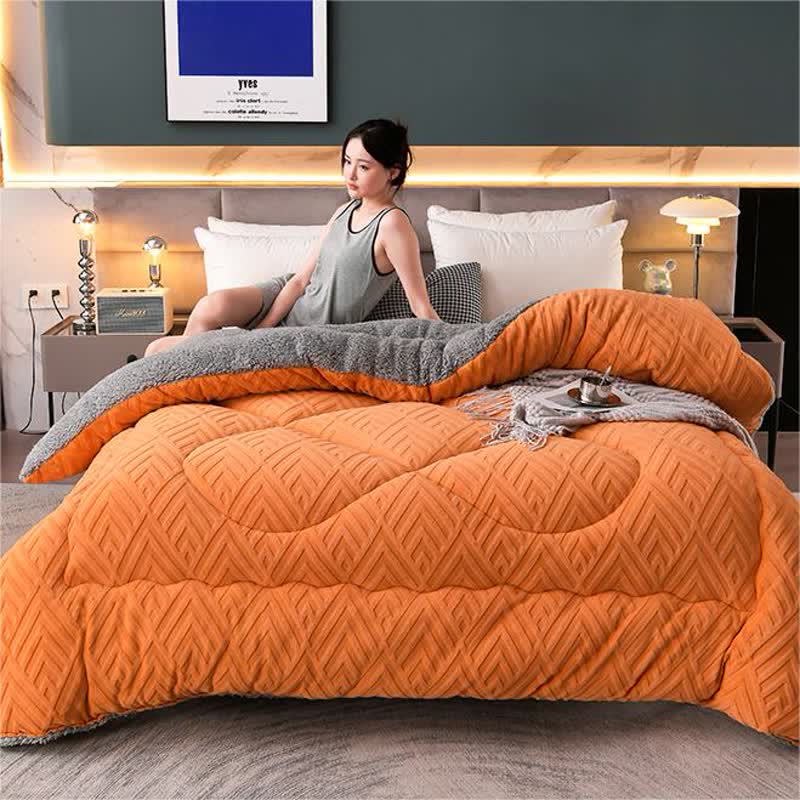 Thick Sherpa Winter Blanket with Quilt Core - image 3