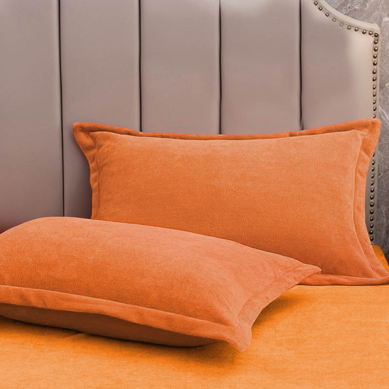 Solid Color Velvety Decorative Pillowcases