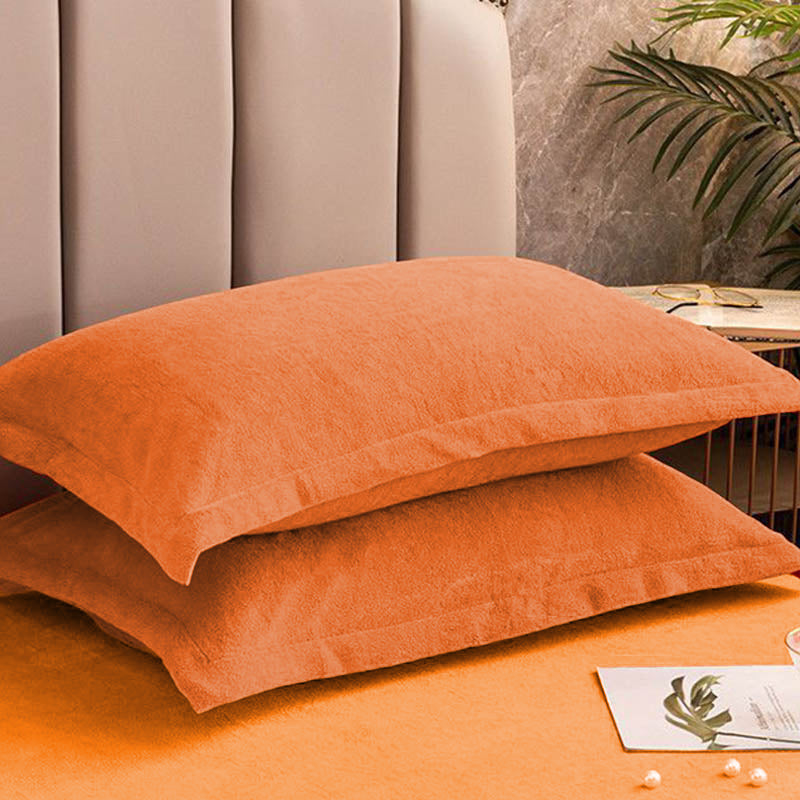 Solid Color Velvety Decorative Pillowcases