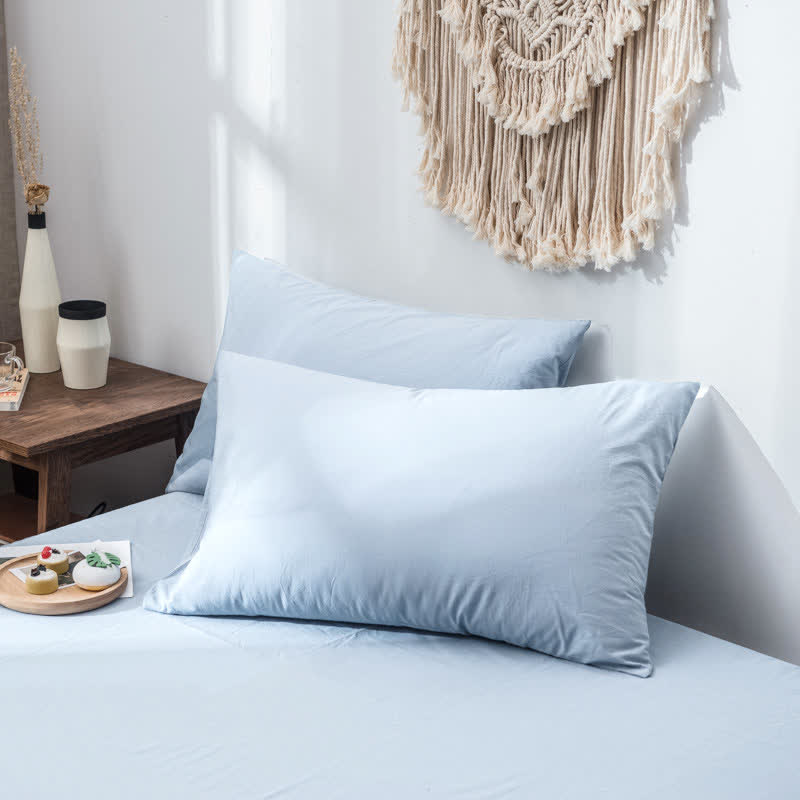 Ownkoti Simple Soft Cotton Pillowcase (2PCS) - Sky Blue - 48cm x 74cm - image 4