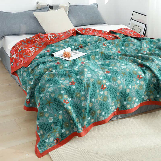 Ownkoti Vintage Reversible Coverlet Soft Floral Quilt - Green - Queen - image 0