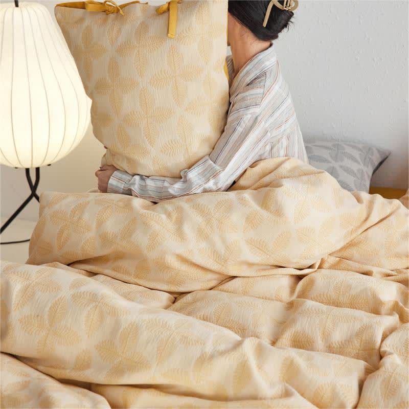Jacquard Tie Cotton Gauze Bedding Set (4PCS) - image 4