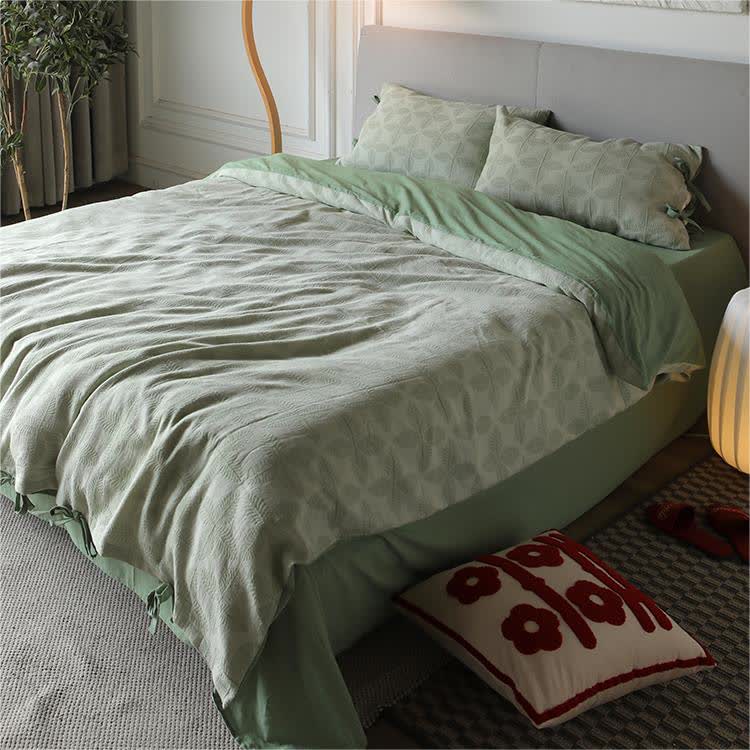 Jacquard Tie Cotton Gauze Bedding Set (4PCS) - image 13