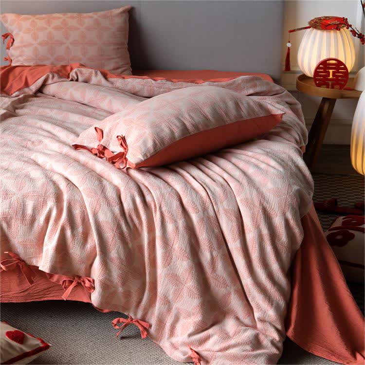 Jacquard Tie Cotton Gauze Bedding Set (4PCS) - image 18