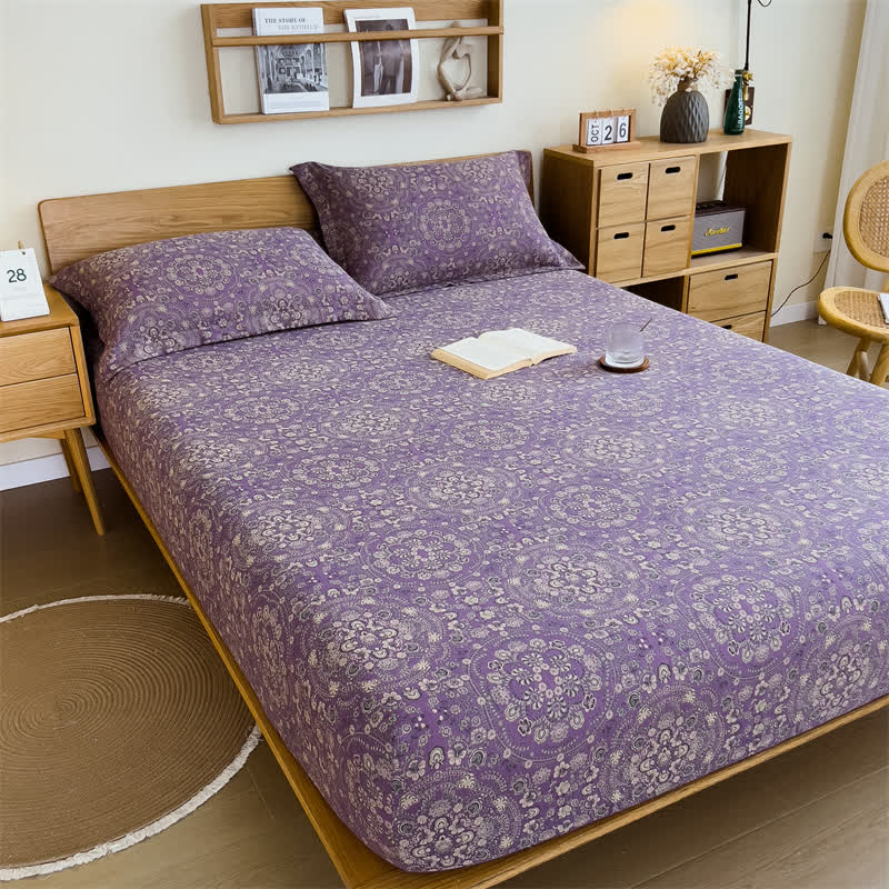 Pure Cotton Jacquard Vintage Fitted Sheet - image 2