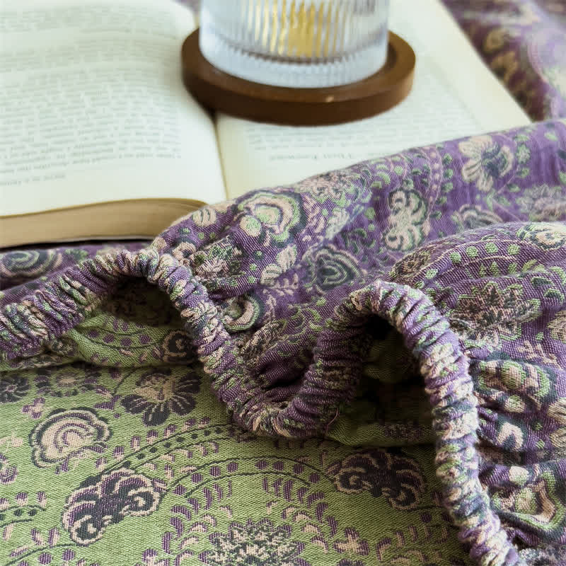 Pure Cotton Jacquard Vintage Fitted Sheet - image 8