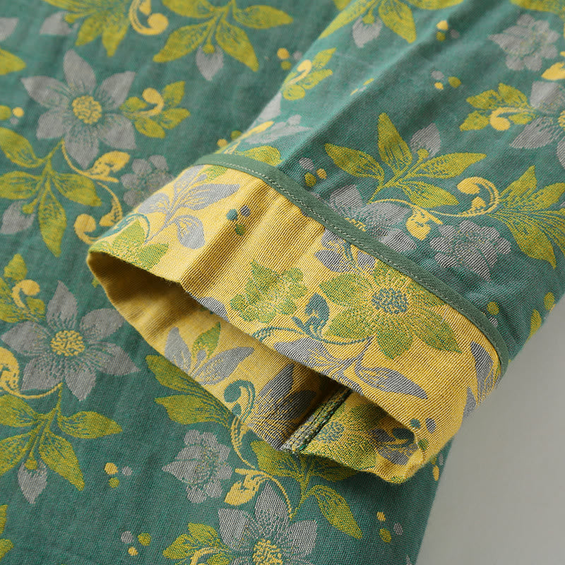 Ownkoti Jacquard Cotton Gauze Floral Nightgown - image 5