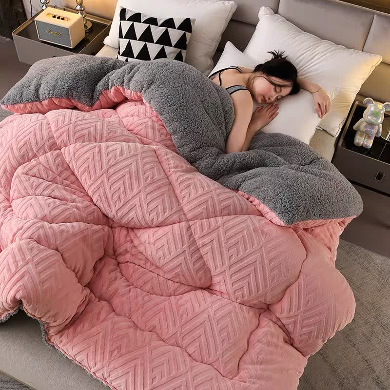 Thick Sherpa Winter Blanket with Quilt Core - image 35