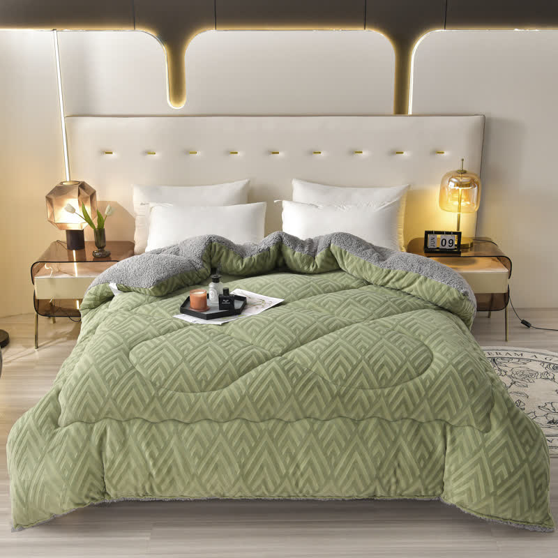 Thick Sherpa Winter Blanket with Quilt Core - image 23