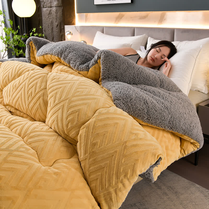 Thick Sherpa Winter Blanket with Quilt Core - image 29