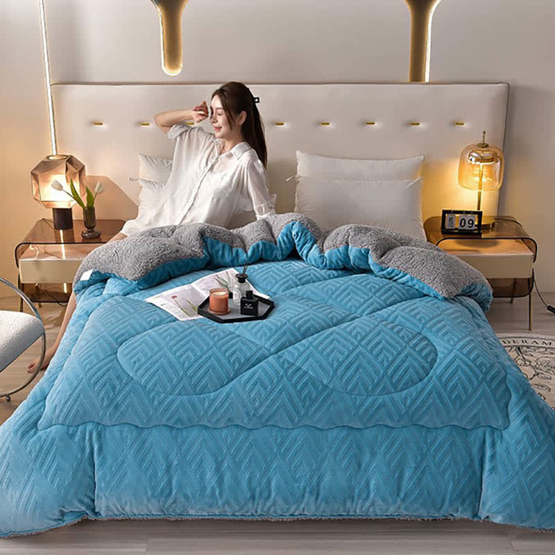 Thick Sherpa Winter Blanket with Quilt Core - image 31