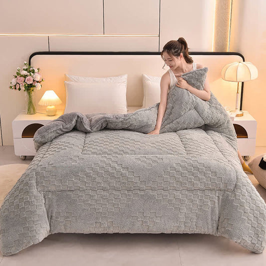 Winter Sherpa Warm Blanket with Quilt Core - image 1