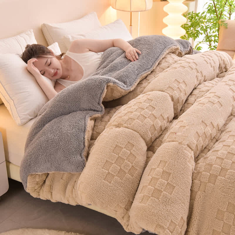 Winter Sherpa Warm Blanket with Quilt Core - image 8