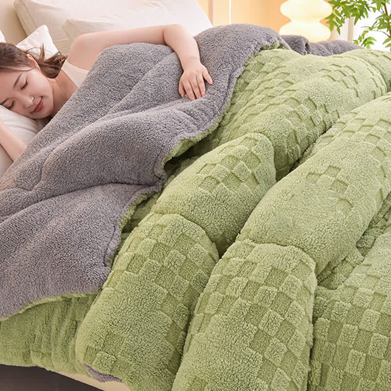 Winter Sherpa Warm Blanket with Quilt Core - image 15
