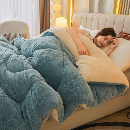 Ginkgo Leaf Winter Blanket with Quilt Core