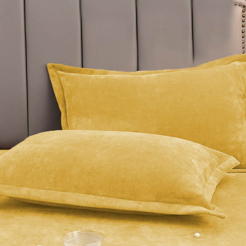 Solid Color Velvety Decorative Pillowcases