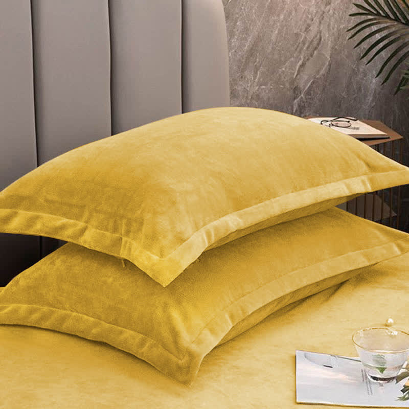 Solid Color Velvety Decorative Pillowcases