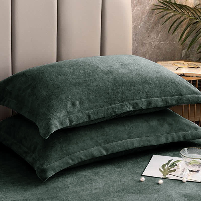 Solid Color Velvety Decorative Pillowcases