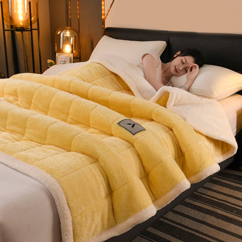 Double-sided Fleece Simple Throw Blanket - image 10