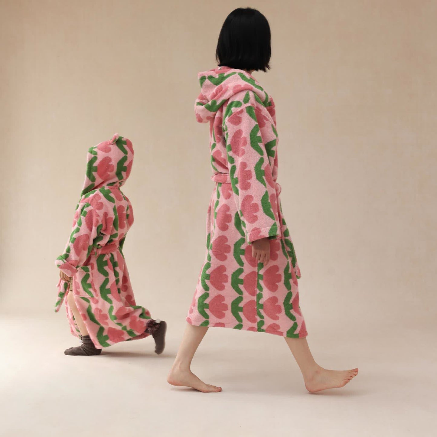 Pure Cotton Rural Tulip Hooded Bathrobe