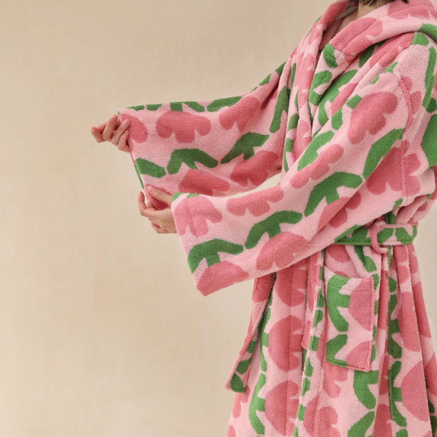 Pure Cotton Rural Tulip Hooded Bathrobe