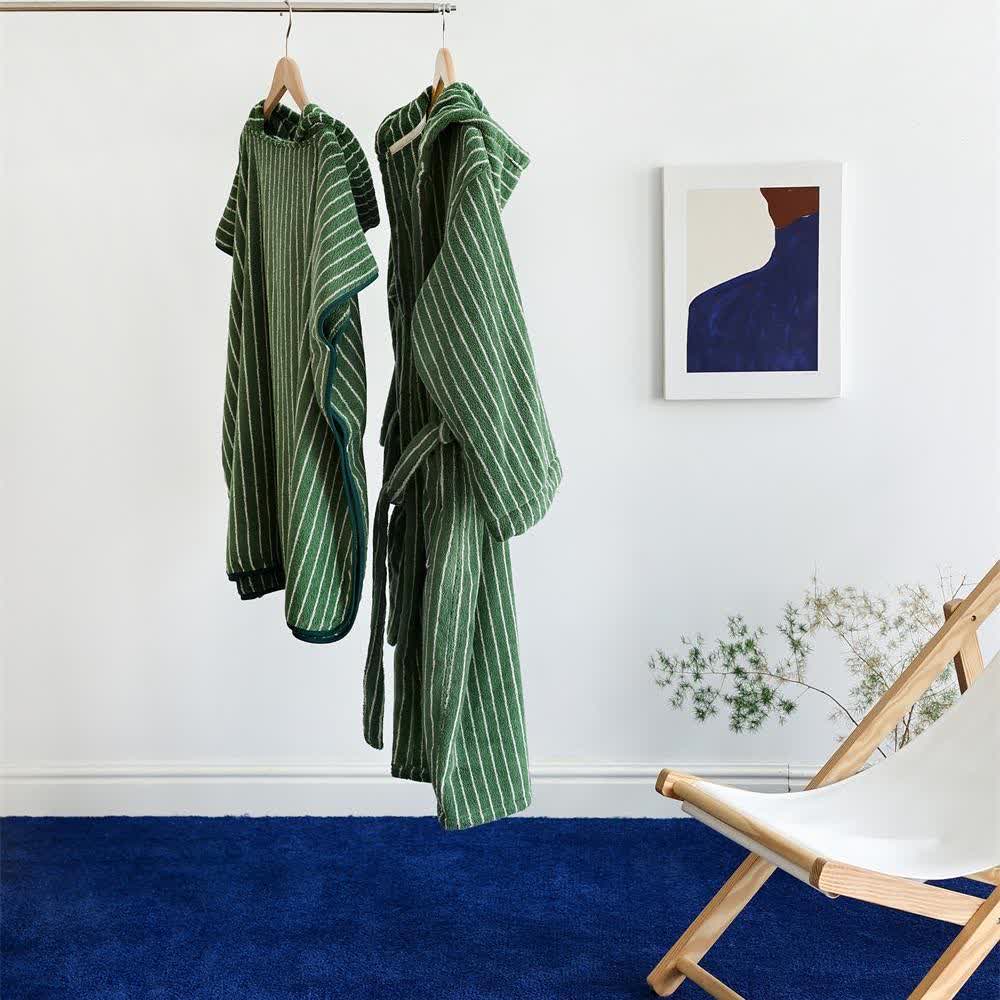 Pure Cotton Striped Hooded Cape Bathrobe
