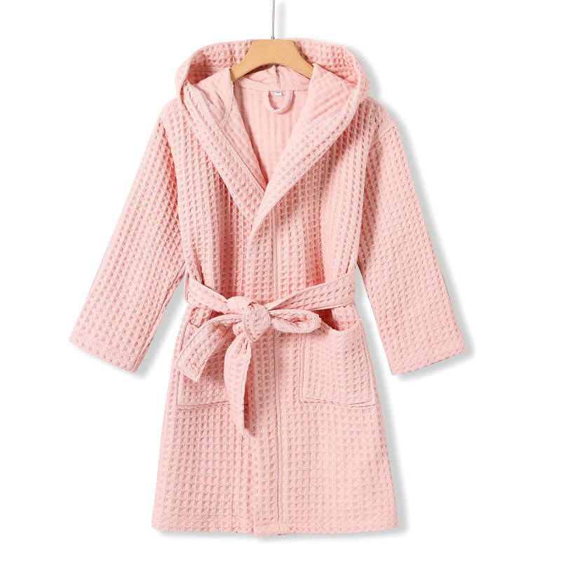 Pure Cotton Waffle Textured Breathable Bathrobe