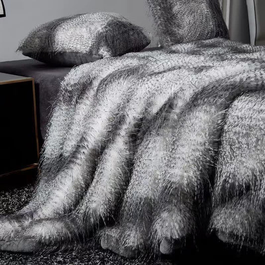 Gradient Luxurious Ostrich Feather Throw Blanket - image 1