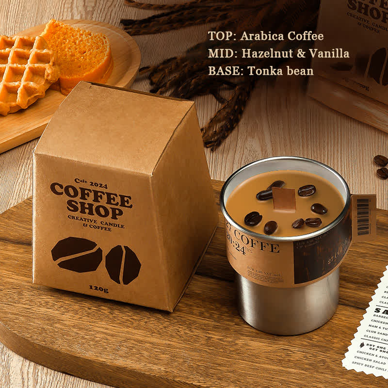 Coffee Scented Candle Gift Home Decor - image 8