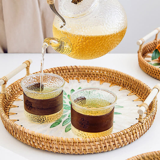 Rattan Woven Tray Snack Storage Basket - image 2