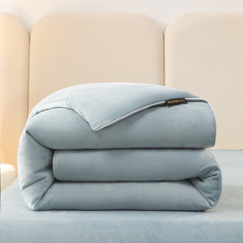 Solid Color Warm Duvet Cover Comforter Set - image 15