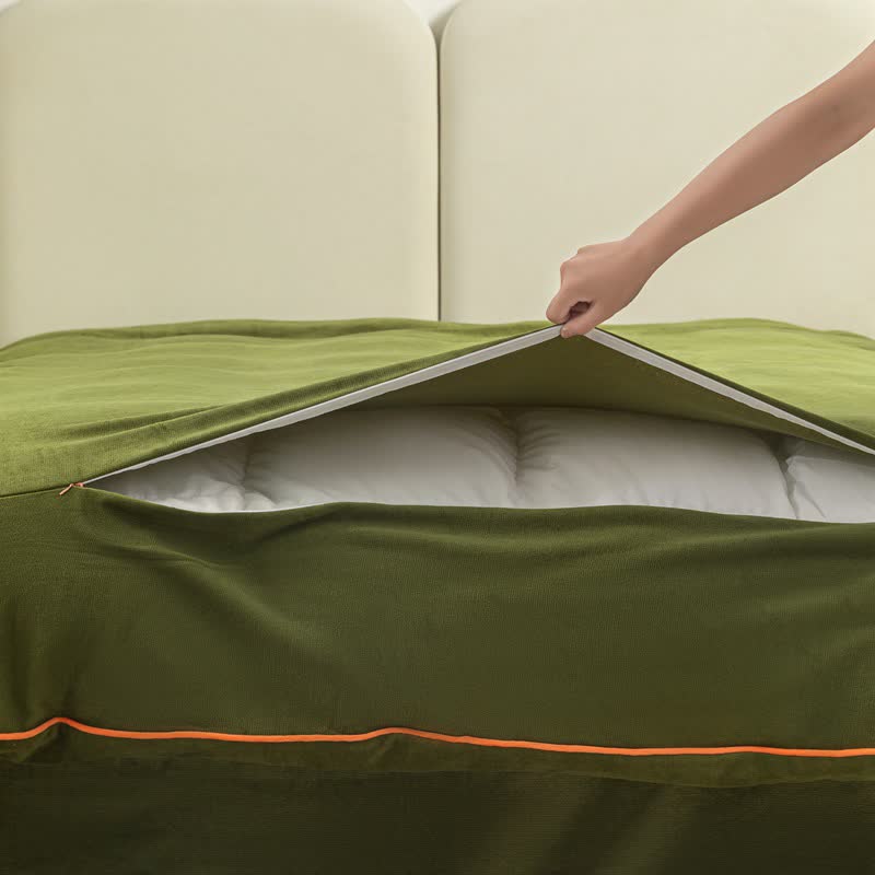 Solid Color Warm Duvet Cover Comforter Set - image 3