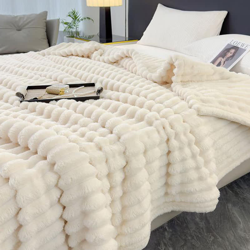 Reversible Warm Fleece Throw Blanket - image 2