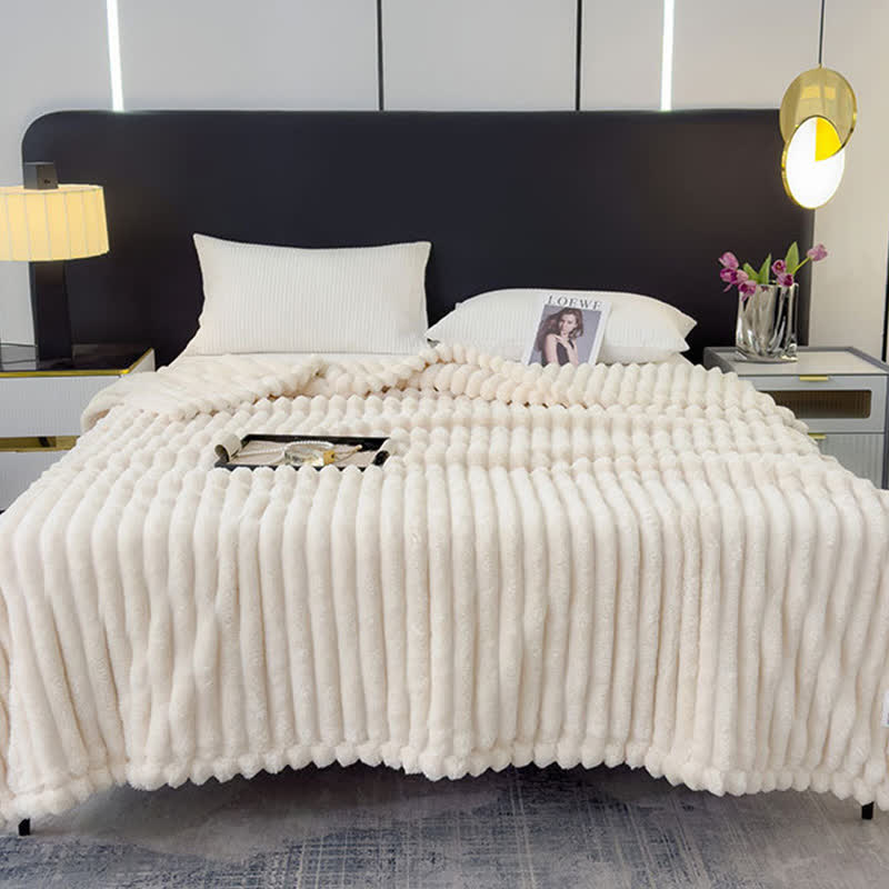 Reversible Warm Fleece Throw Blanket - image 3