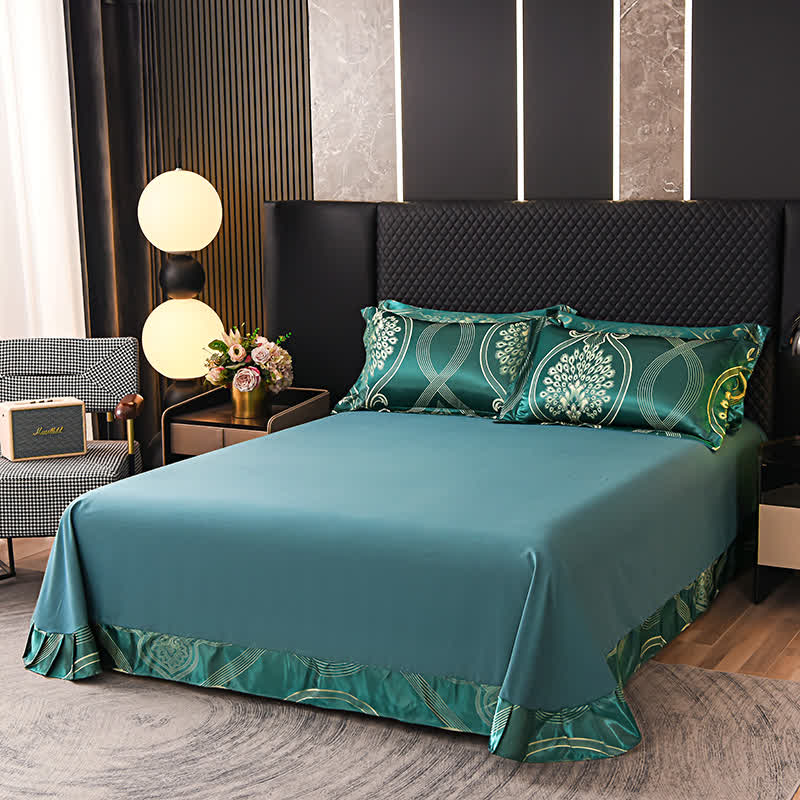 Vintage Satin Jacquard Soft Bedding Set (4PCS) - image 3
