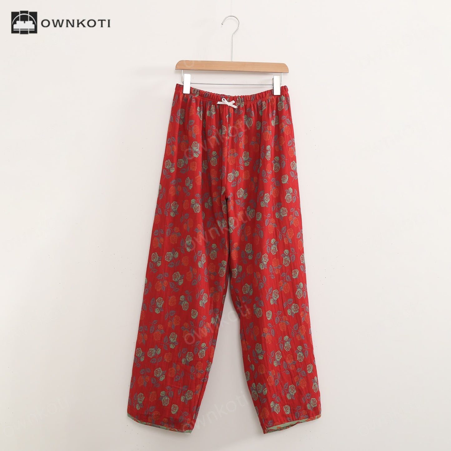 Plus Size Rose Cotton Soft Pajama Set
