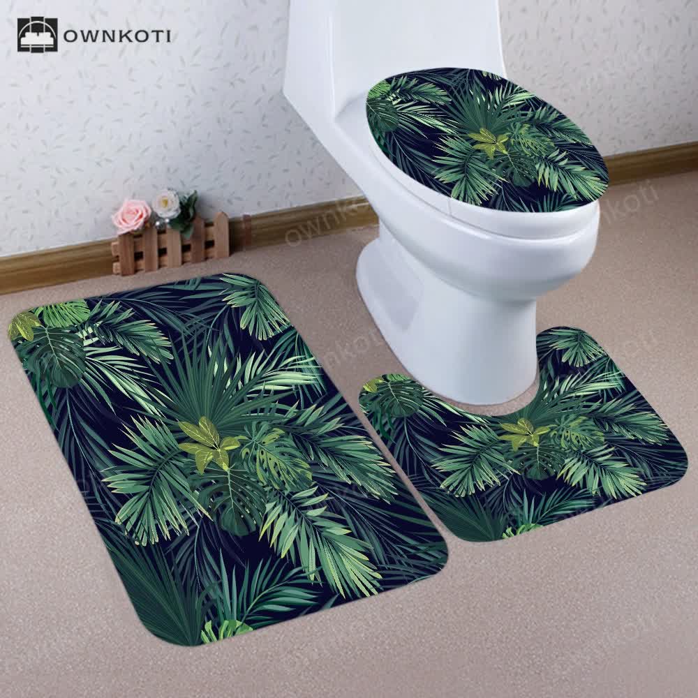 Lush Leaf Waterproof Shower Curtain