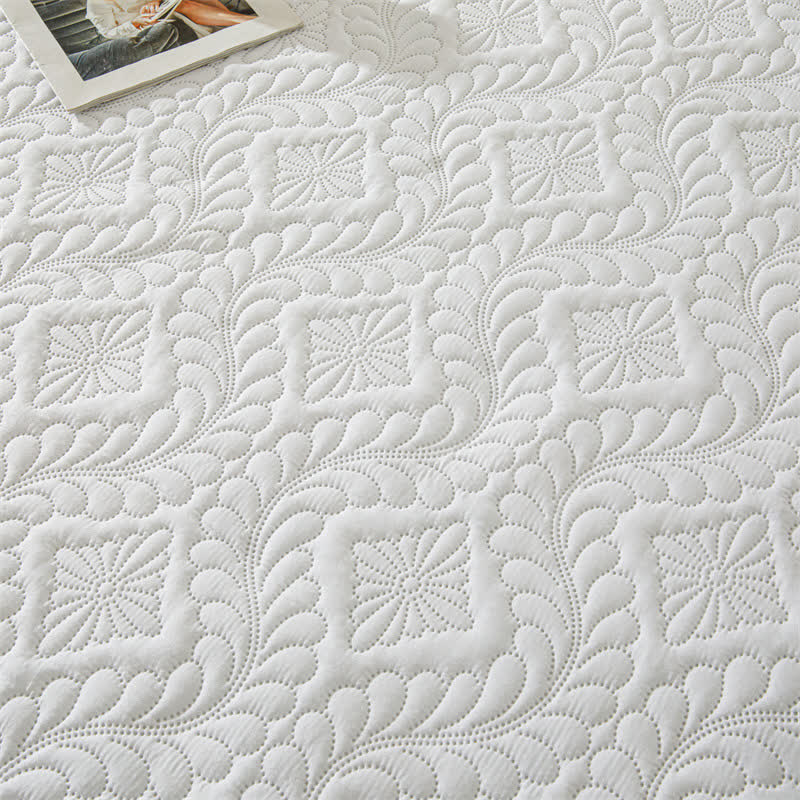 Waterproof Solid Color Quilted Fitted Sheet - image 8
