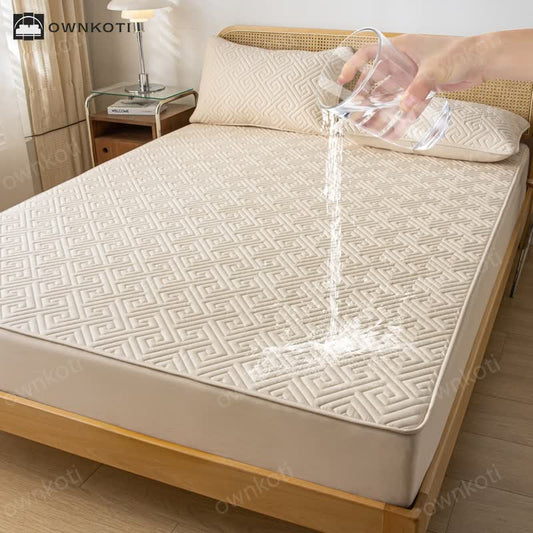 Waterproof Thickened Simple Style Fitted Sheet