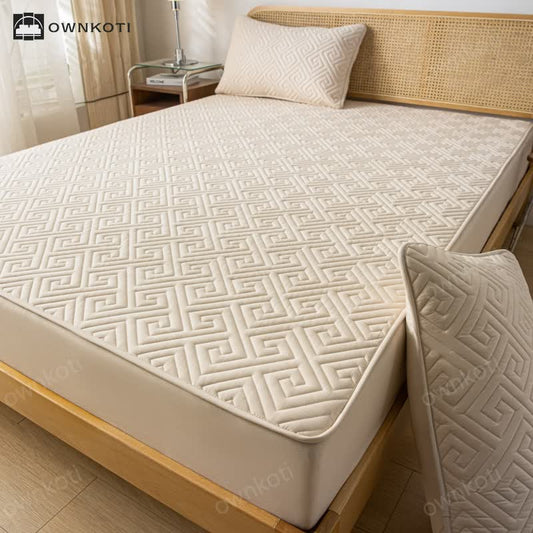 Waterproof Thickened Simple Style Fitted Sheet