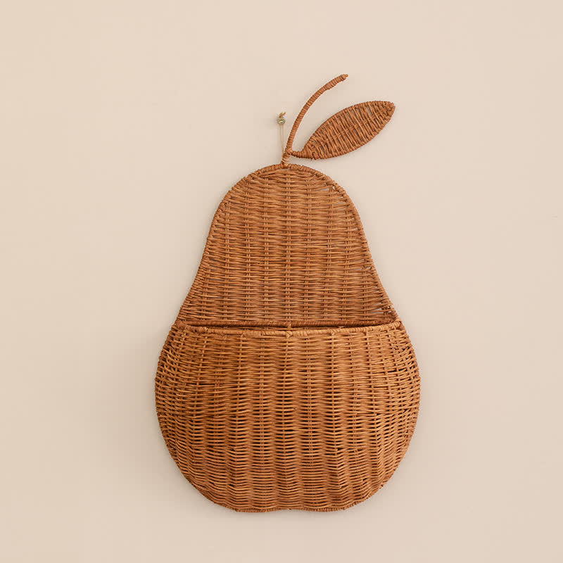 Rattan Woven Fruit Shaped Wall Basket - image 3