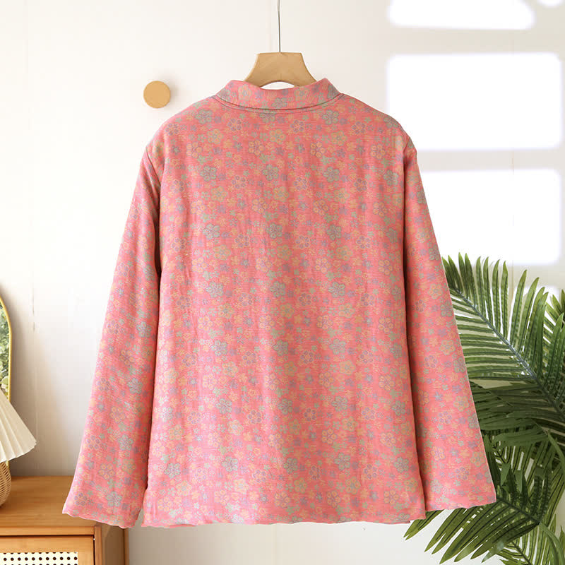 Button-down Pastoral Pure Cotton Pajama Top