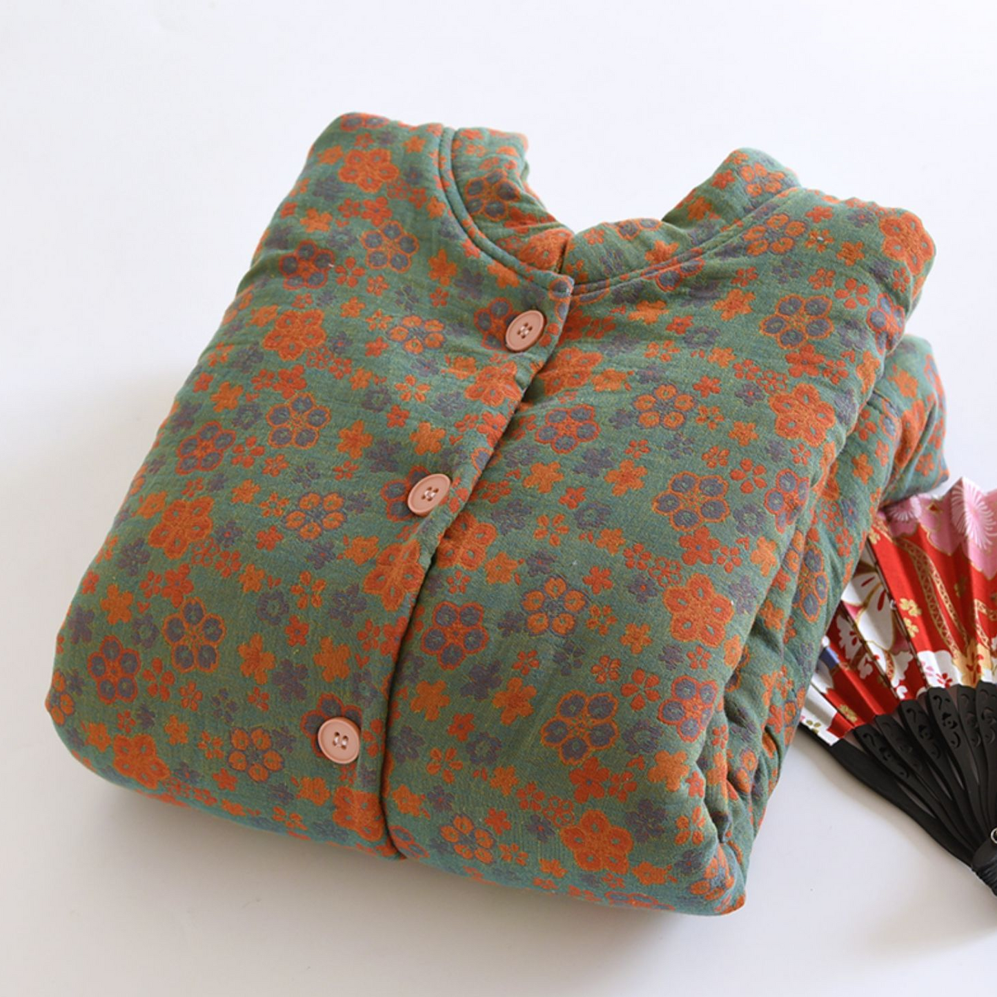 Button-down Pastoral Pure Cotton Pajama Top